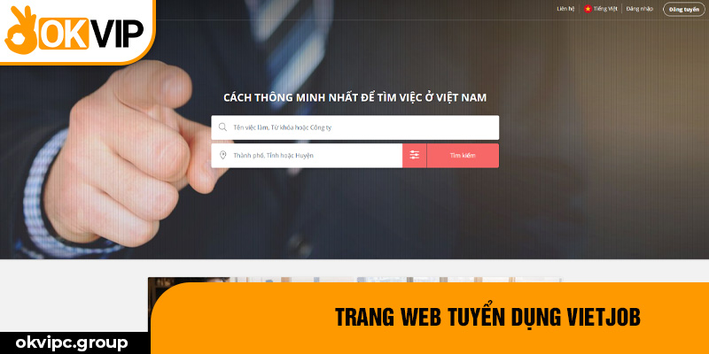 Trang web tuyển dụng VietJob